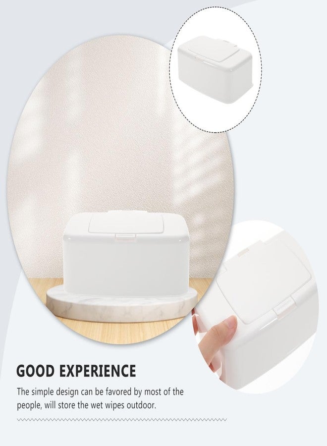 FONDOTIN Portable Wipes Dispenser with Cover Compact Refillable Wipes Container for Wet Tissues for Home and Travel Use Lightweight Organizer Box for Easy Storage - Image 5